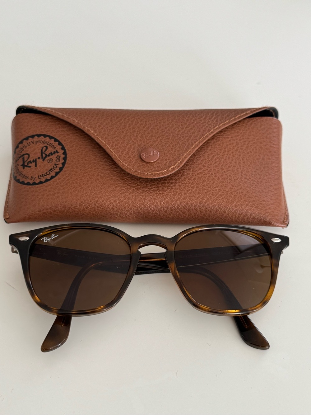 Ray-Ban Tortoise Sunglasses with Polarized Brown Lenses